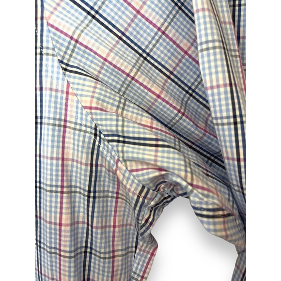 Bonobos Blue Plaid Pattern Men's 17-36 Stretch Slim Fit - Picture 11 of 13